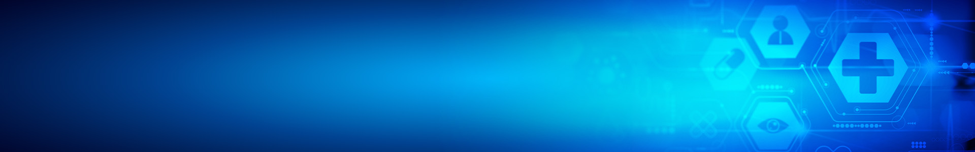 Blue medical icons and cross graphic